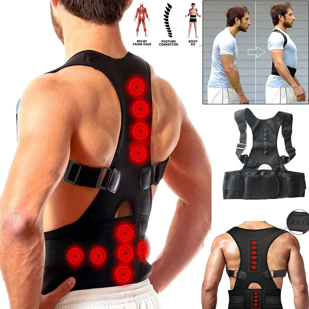 Posture Corrector — Magnetic Back & Shoulder Support Brace